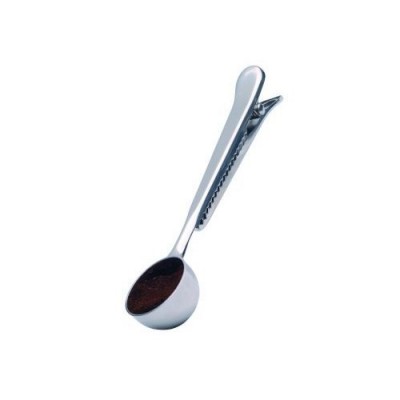 Cafe Stal 2 Shot Stainless Steel Coffee Scoop With Clip 2 fl.OZ